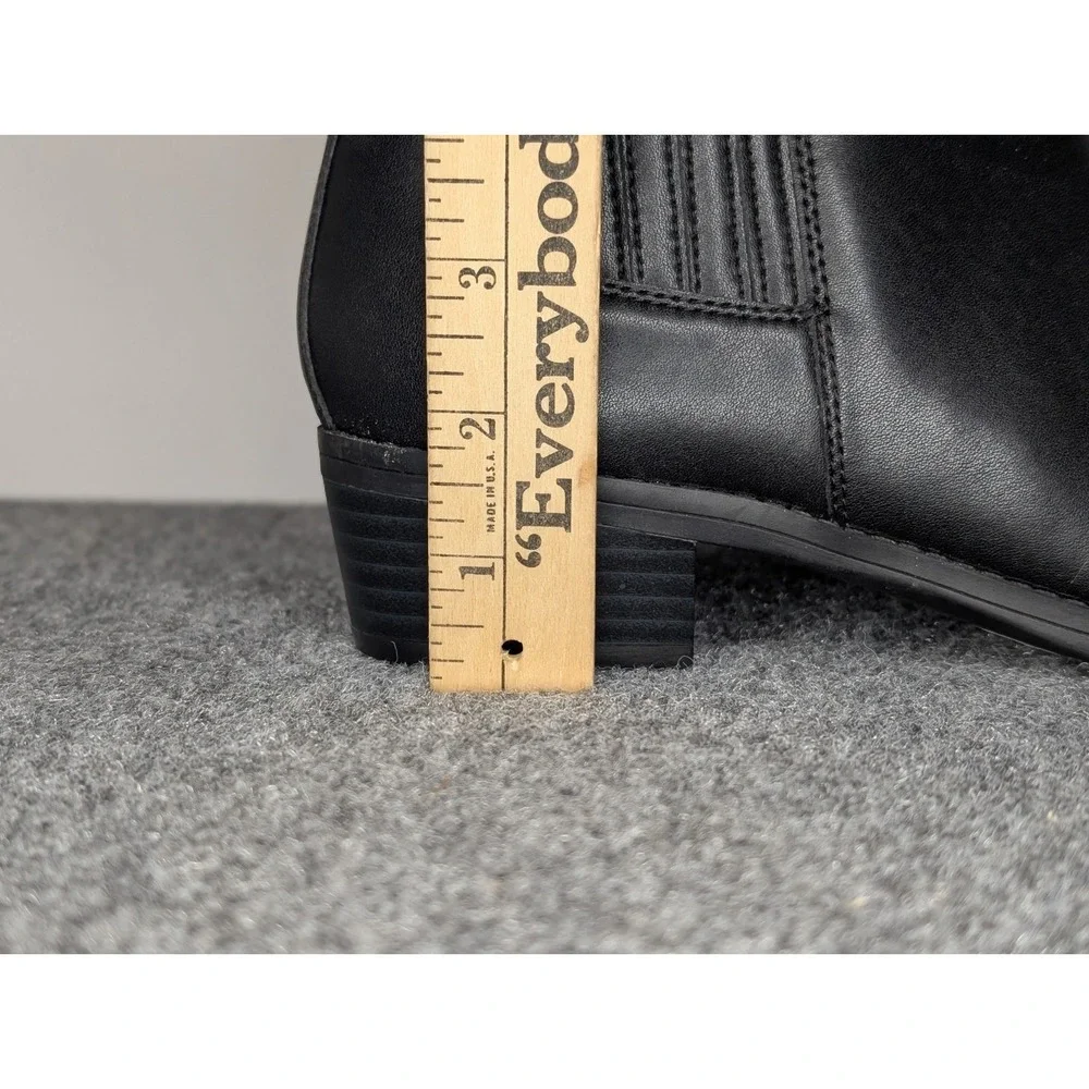Clarks Collection Women's Danyelle Skip Block Heel Booties Black Size‎ 8 W Wide